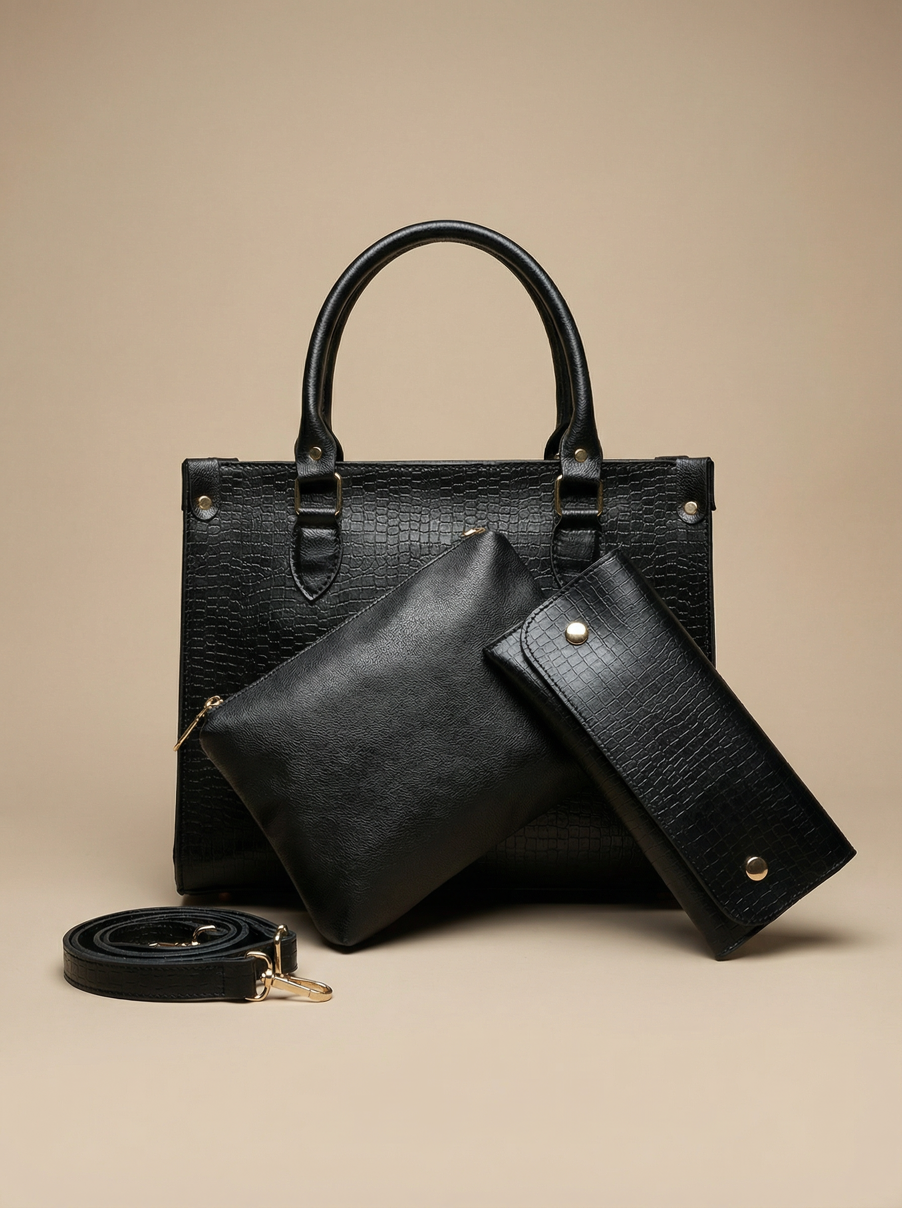 Black Hobo Handbag for Women | Stylish PU Leather Ladies Bag in Pakistan
