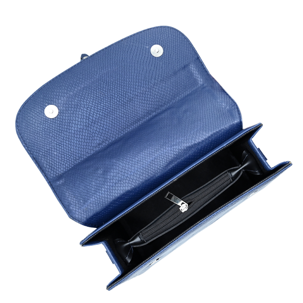 Classic Square Top Handle Bag - Blue