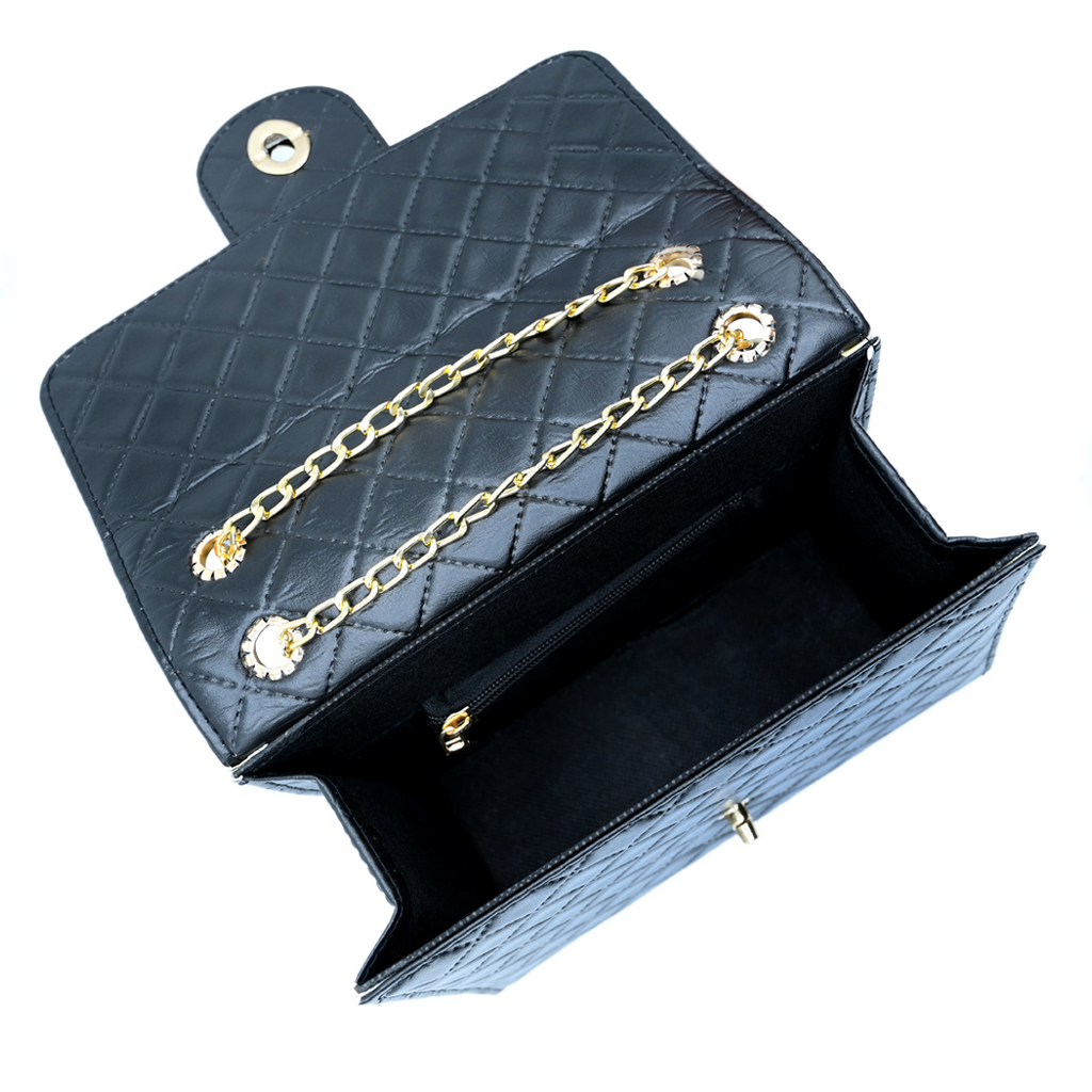 Trendy Chain Stylish Bag Black