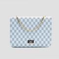 Luxury Grid Chain Bag White Gray