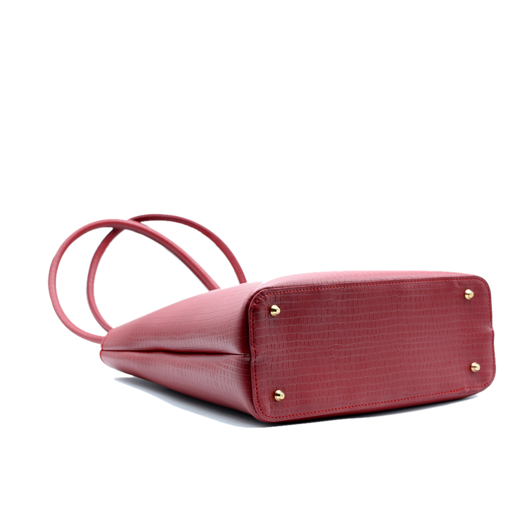 Metro Luxe Tote Set Maroon