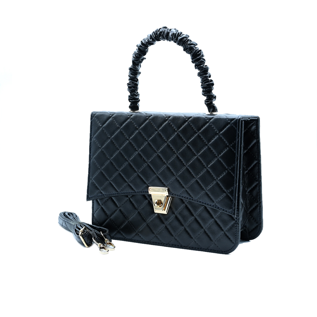 Bella Quilta Tote Bag Black