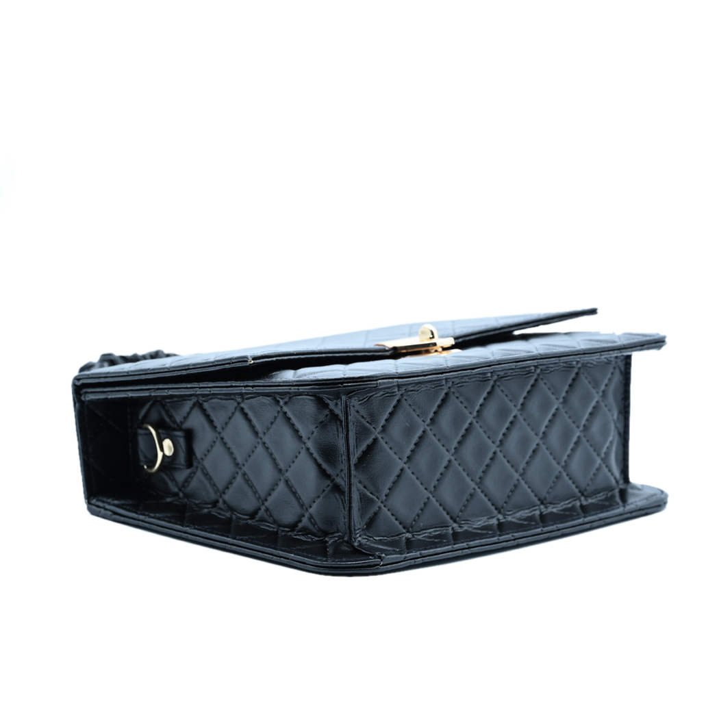 Bella Quilta Tote Bag Black