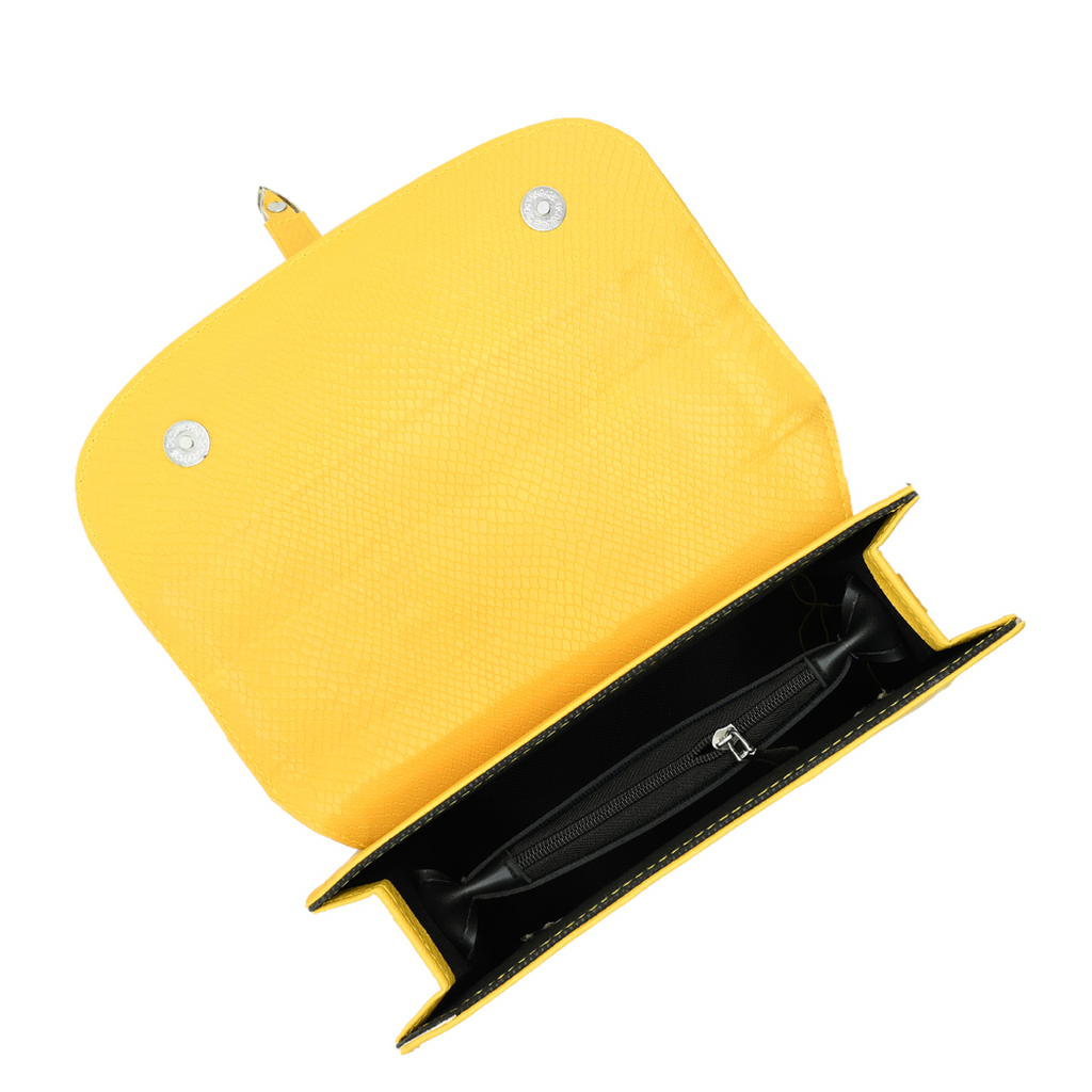 Classic Square Top Handle Bag - Yellow