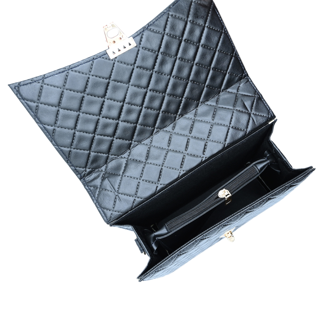 Bella Quilta Tote Bag Black