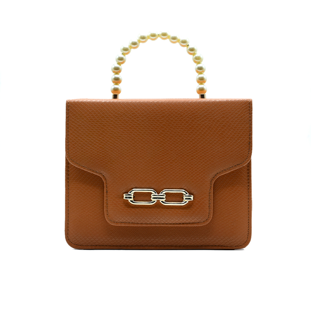 Lustre Pearl Tote – Chic Tang Handbag with Pearl Handle