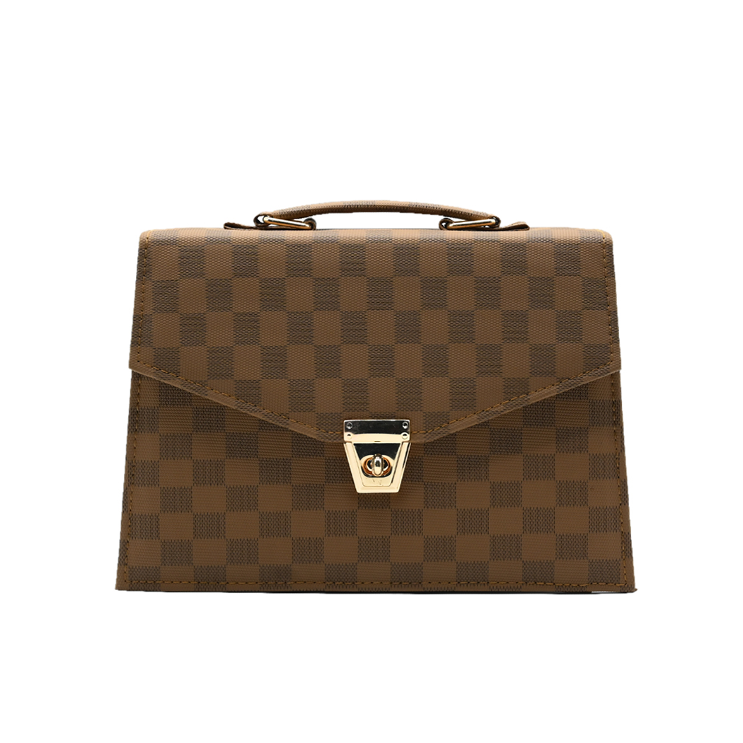 Classic Square Tote – Brown