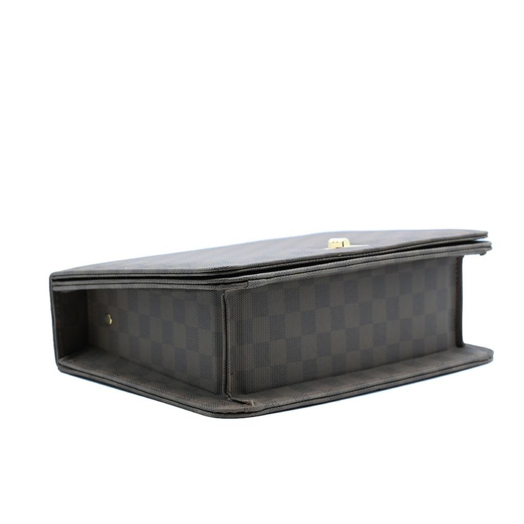 Luxury Grid Chain Bag Dark Brown