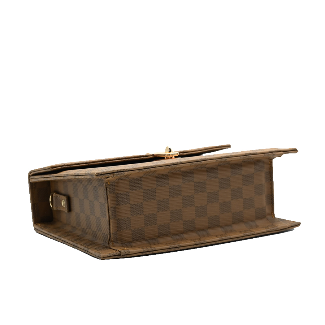 Classic Square Tote – Brown