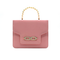 Lustre Pearl Tote – Elegant Pink Handbag with Pearl Handle
