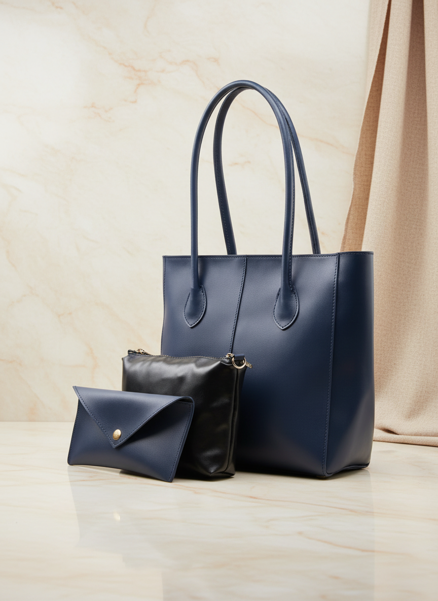 Adele - Hand Bag - Blue