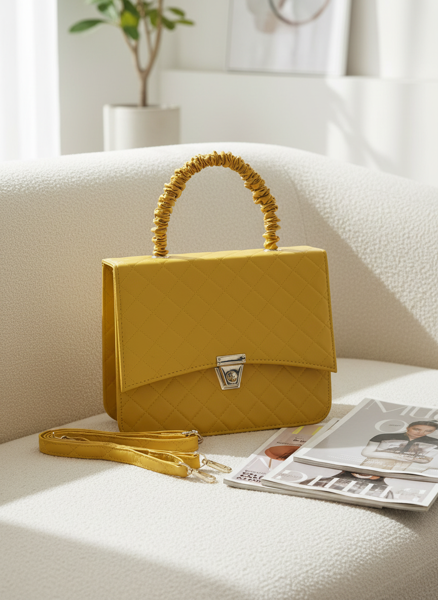 Bella Quilta Tote Bag Yellow