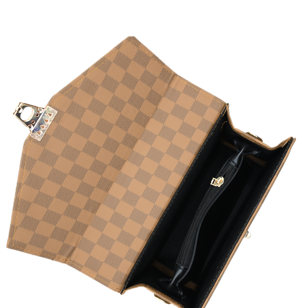 Classic Square Tote – Brown