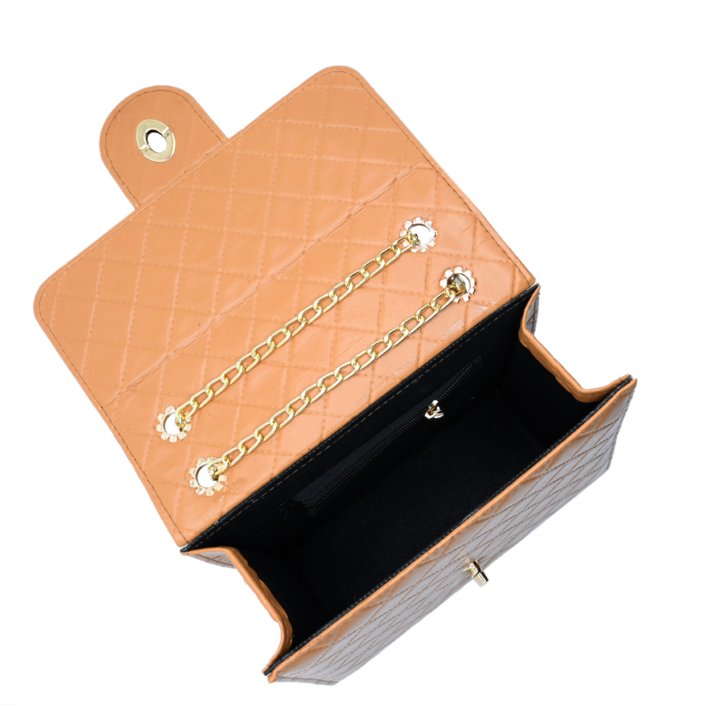 Trendy Chain Stylish Bag Brown
