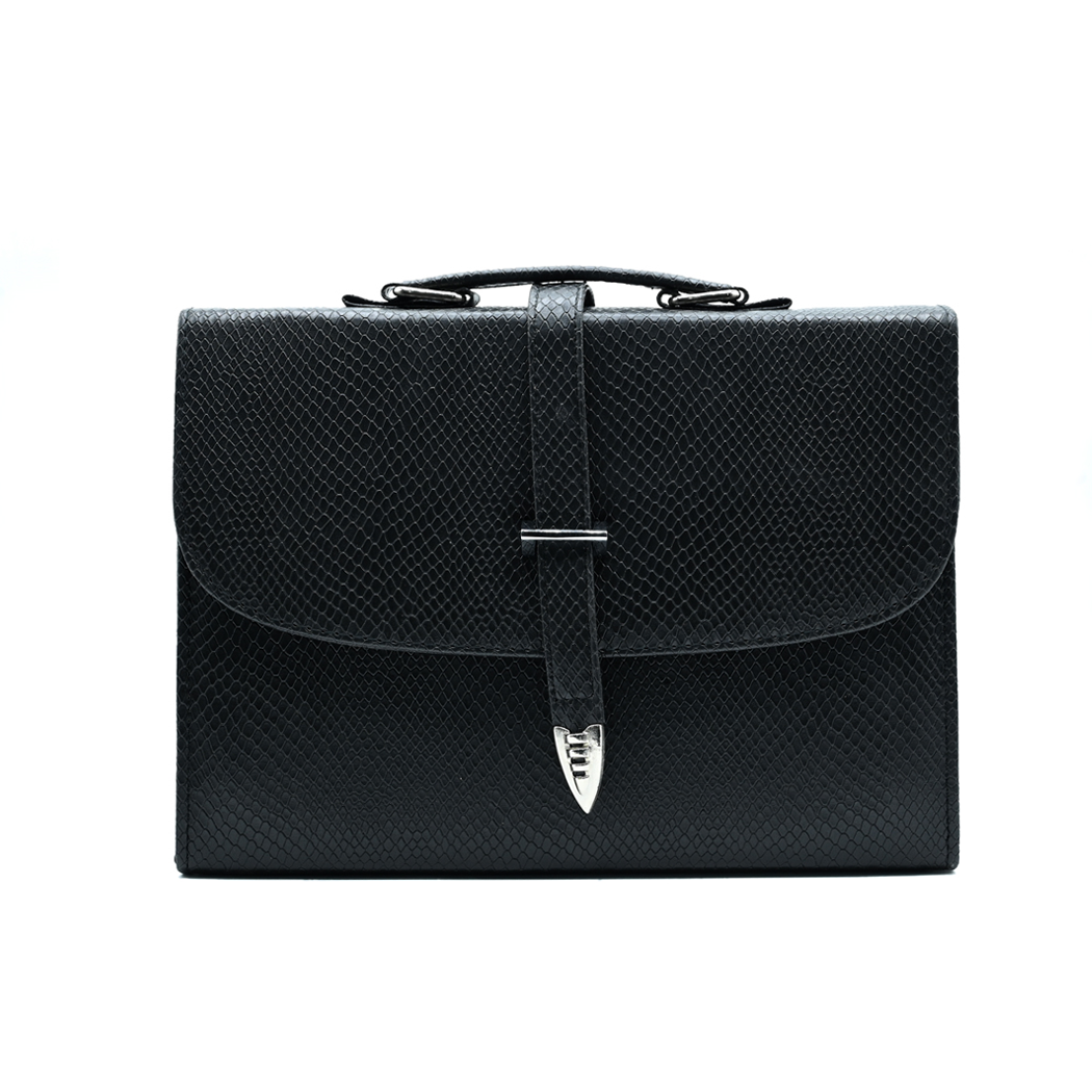 Classic Square Top Handle Bag - Black