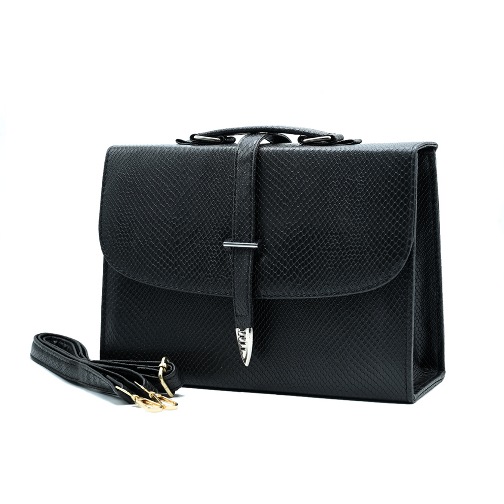Classic Square Top Handle Bag - Black
