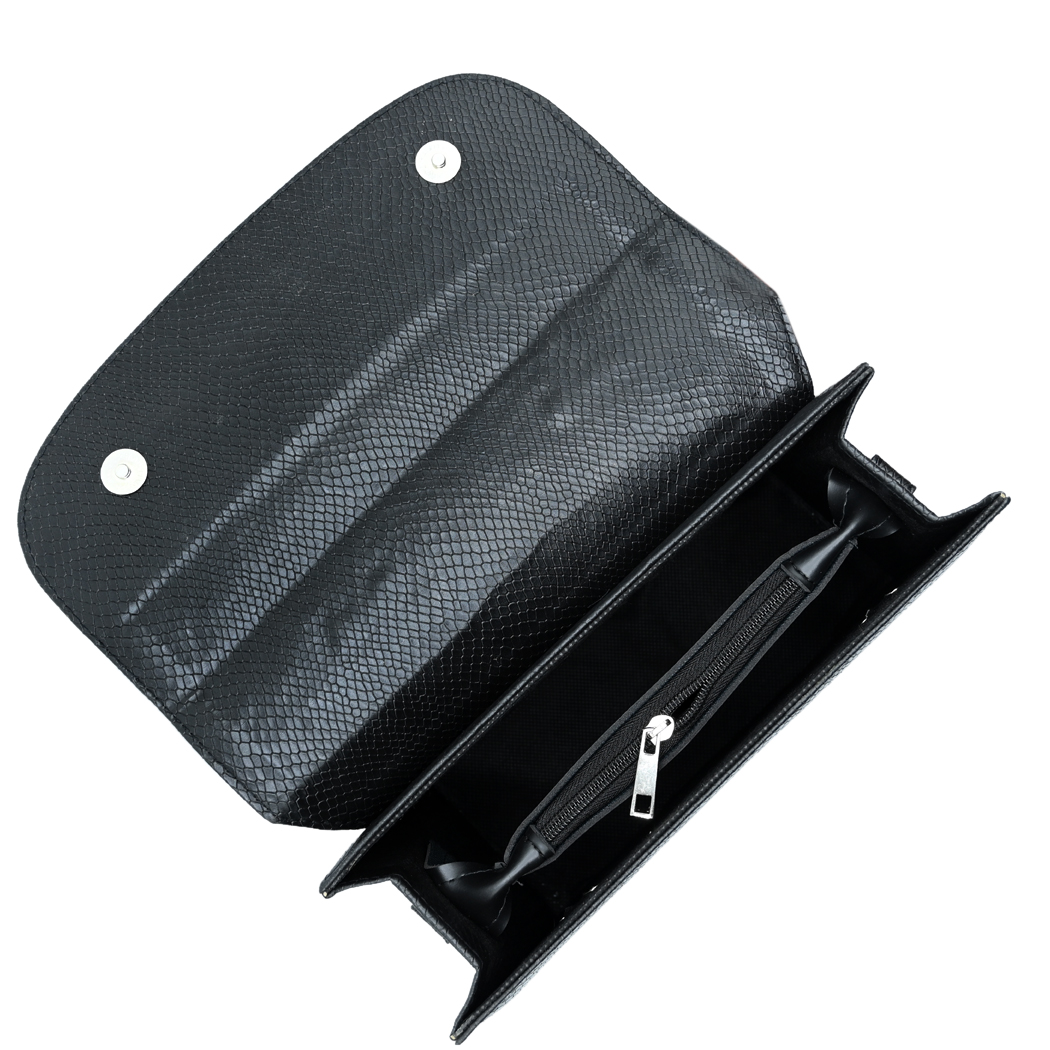 Classic Square Top Handle Bag - Black