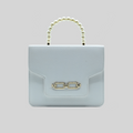 Lustre Pearl Tote – Elegant White Handbag with Pearl Handle