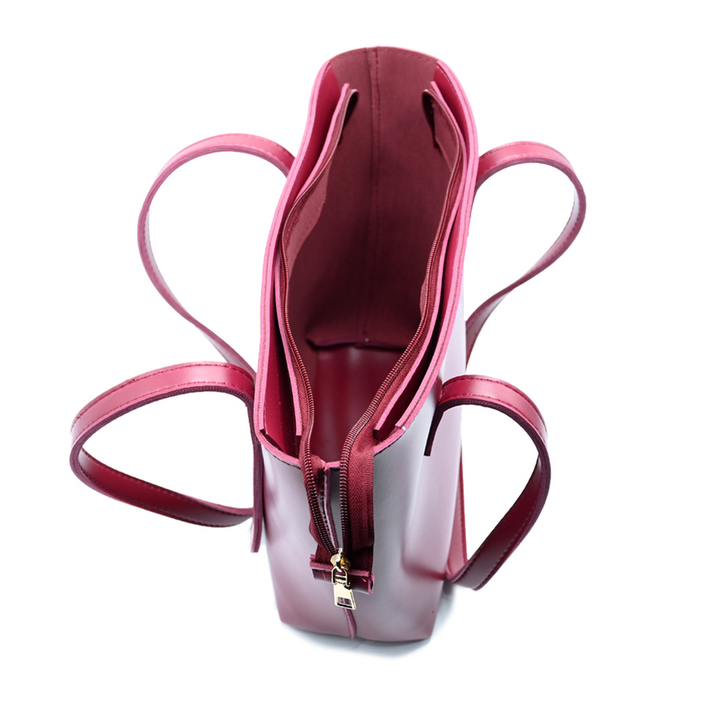 Grace Trio Handbag Set of 3 Maroon