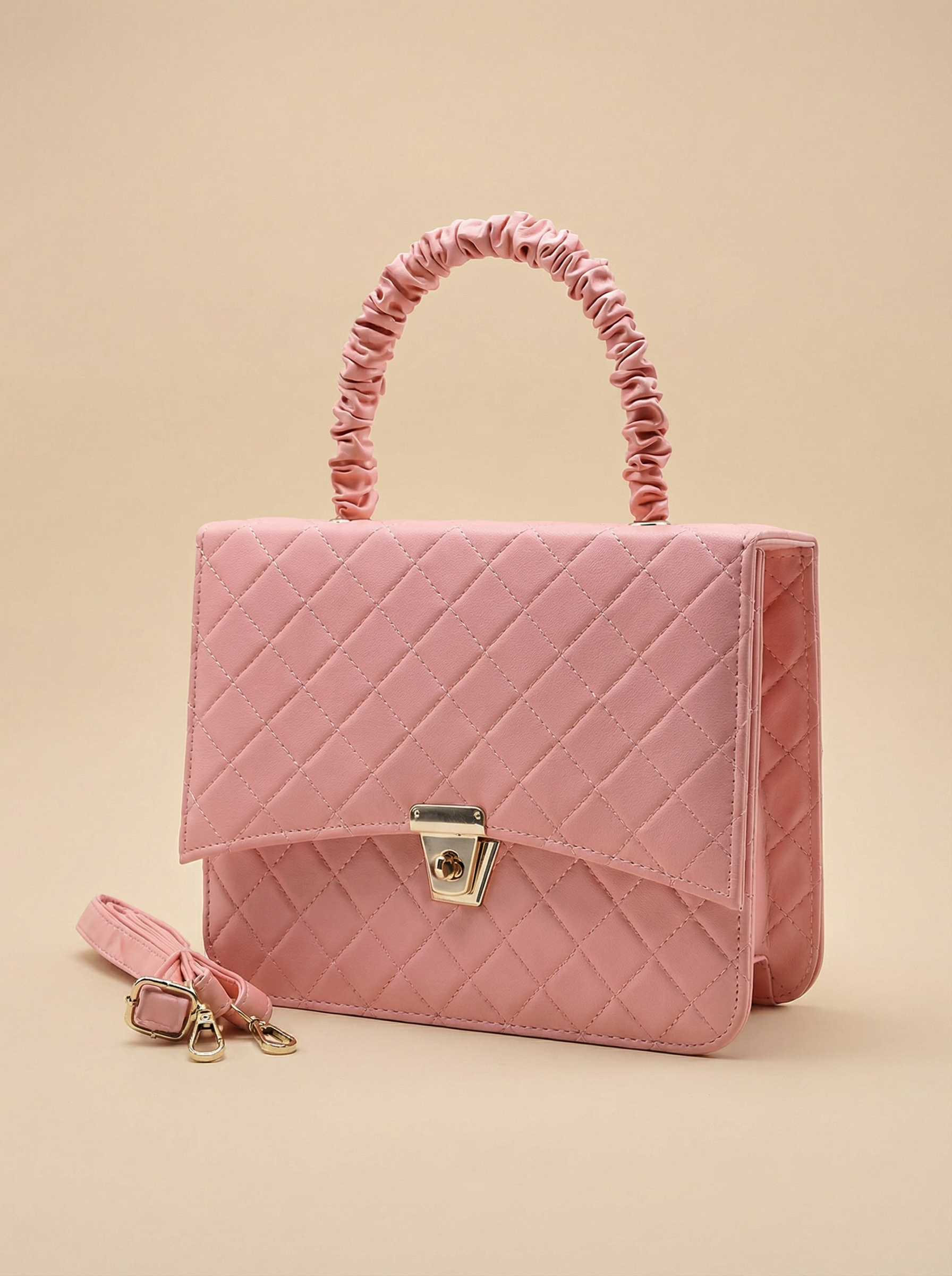 Bella Quilta Tote Bag Pink