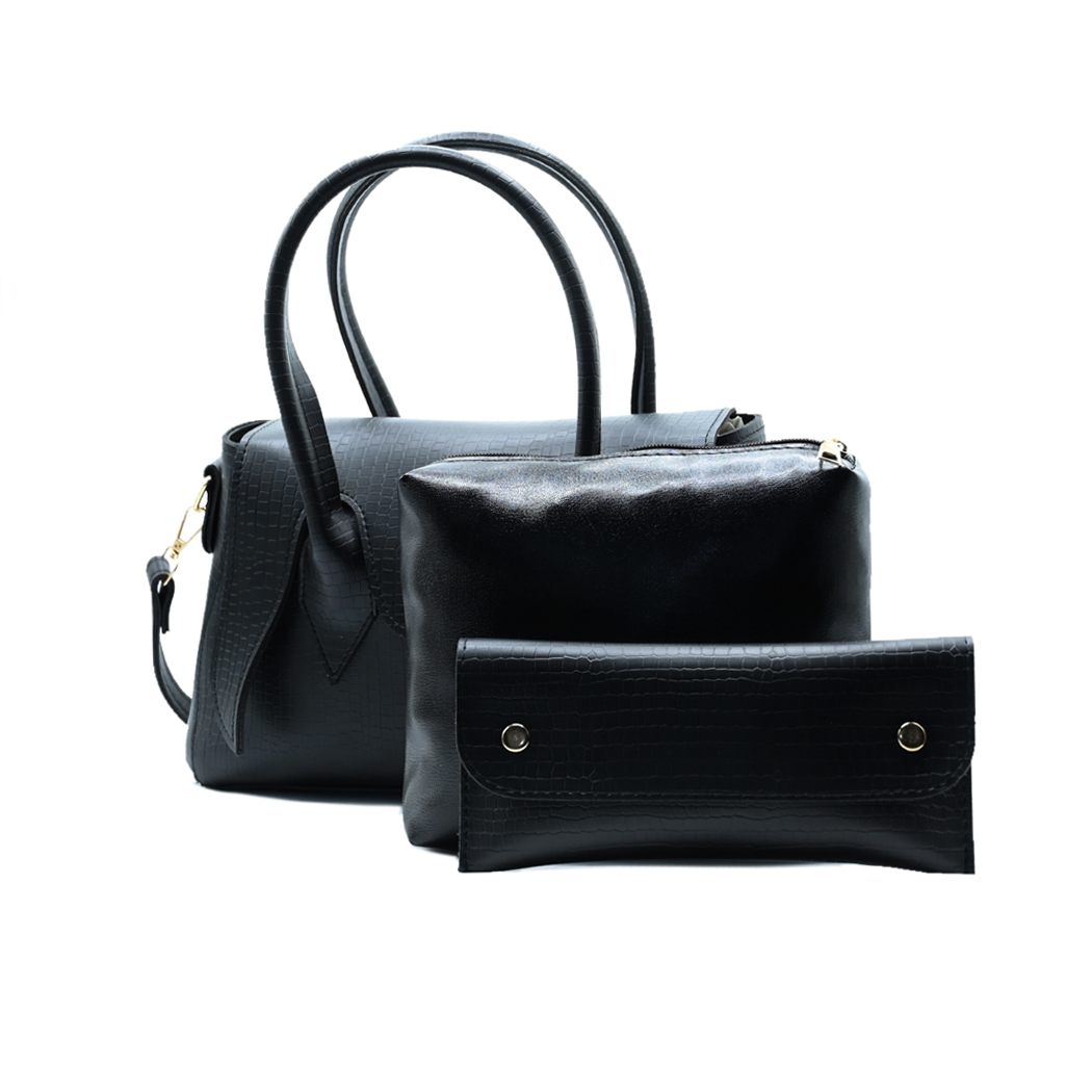 Seren Tote Satchel Handbag for Women – Black