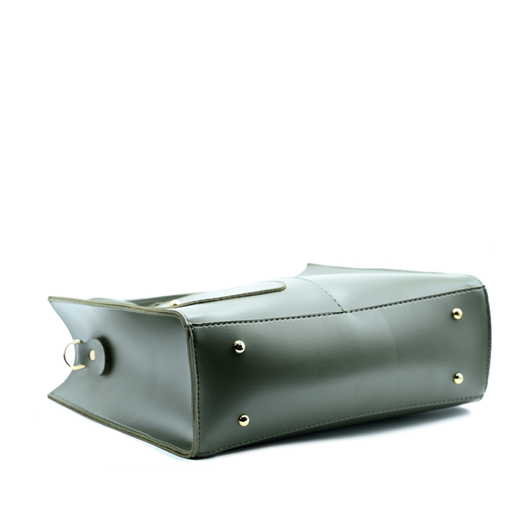 Modern Pocket Tote Olive Green