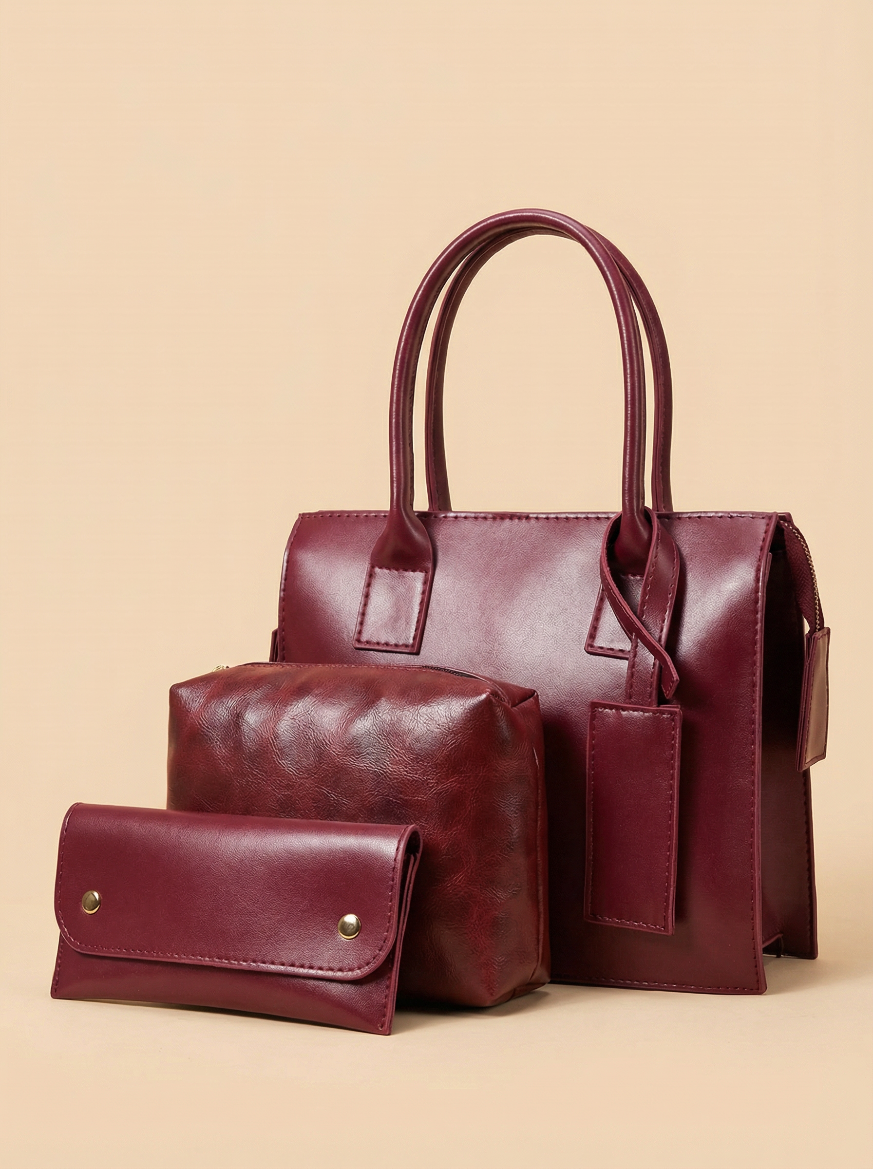 Clever set of 3 Bag Maroon