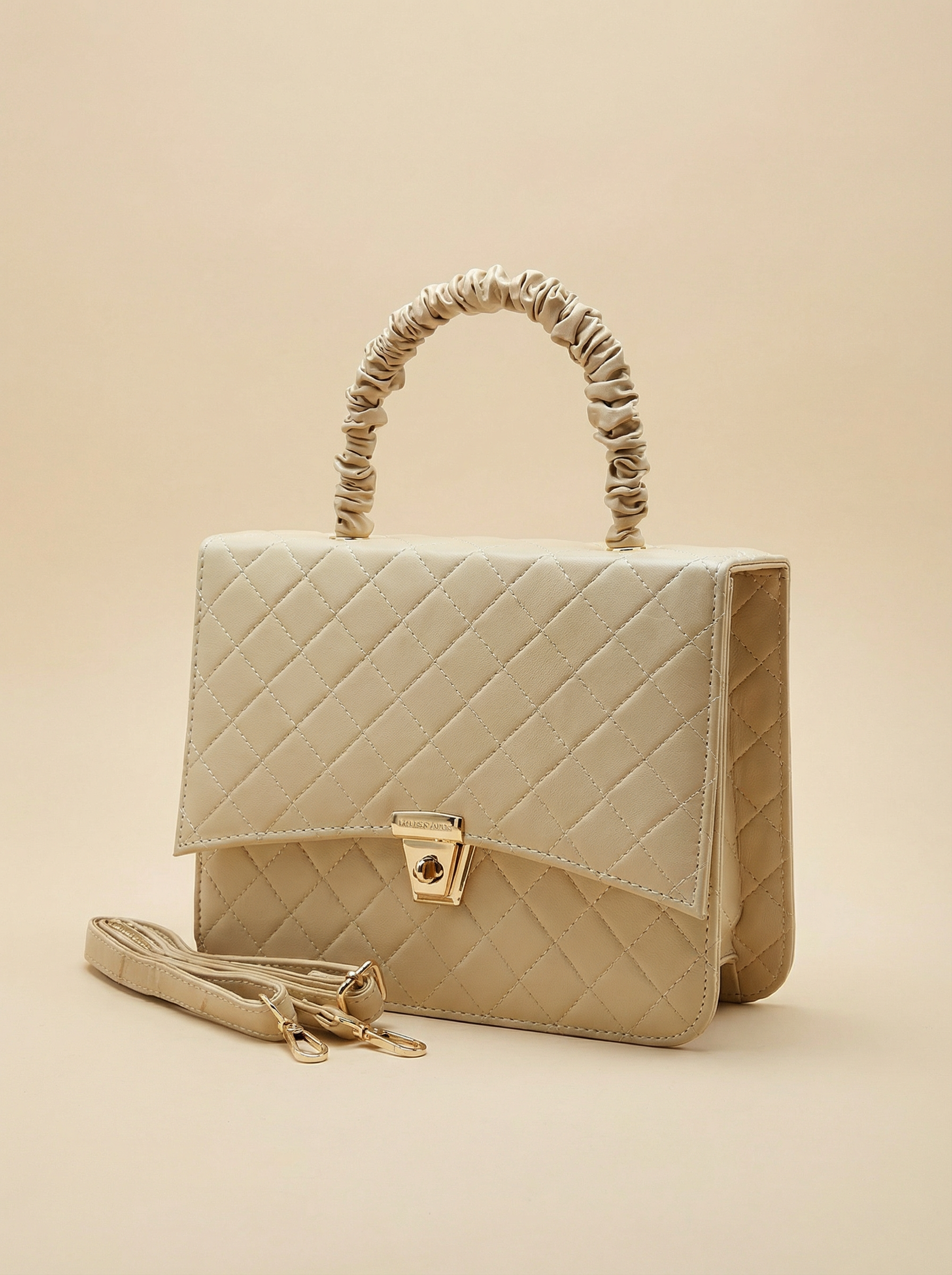 Bella Quilta Tote Bag Beige