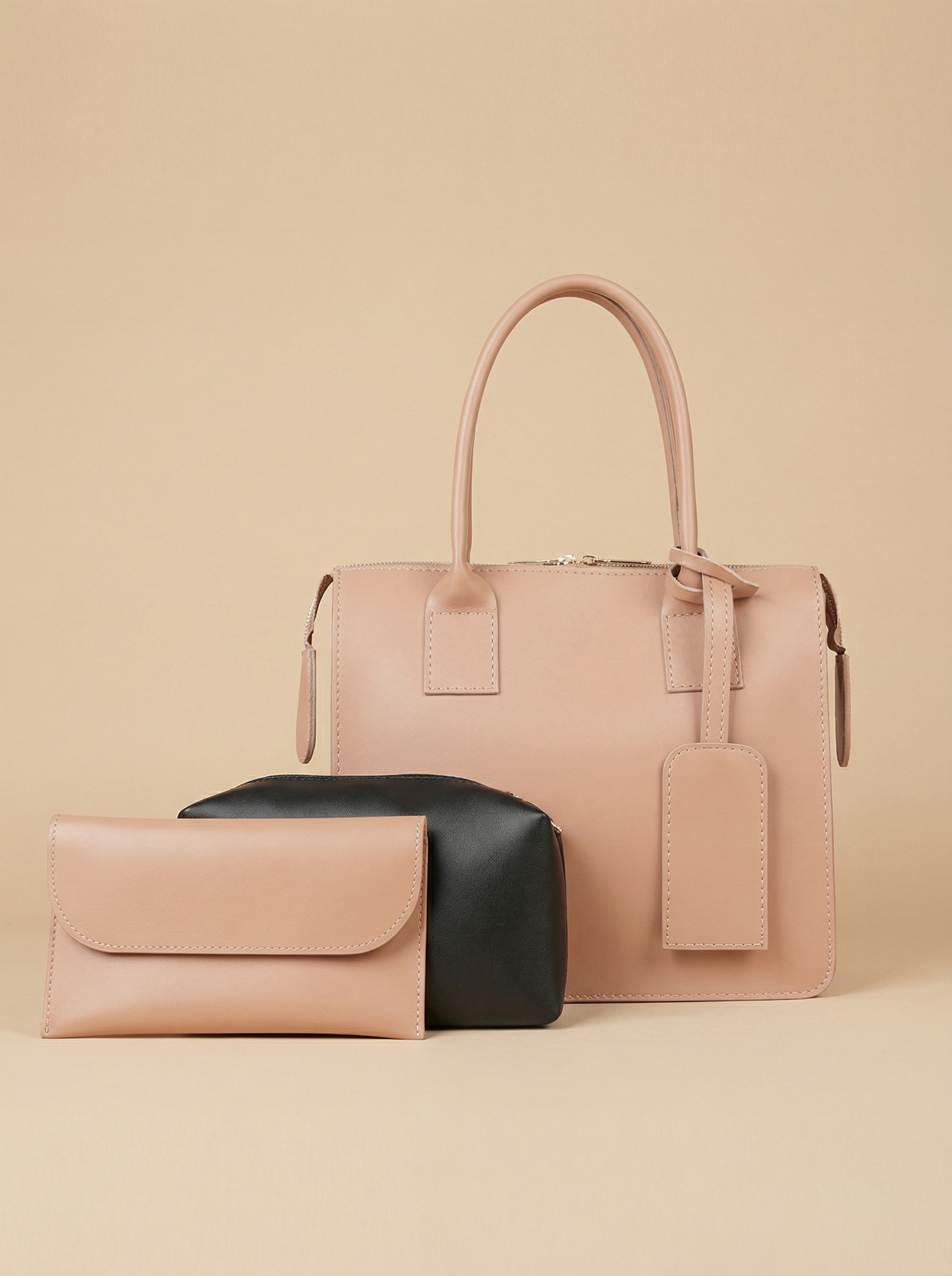 Clever set of 3 Bag peach