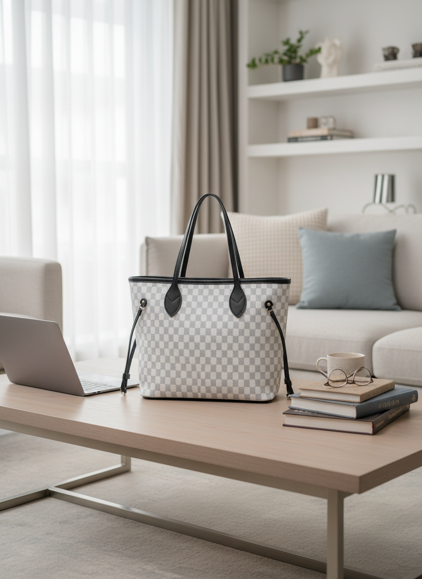 Amlam - Hand Bag - white and Grey