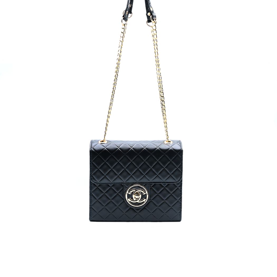 Trendy Chain Stylish Bag Black