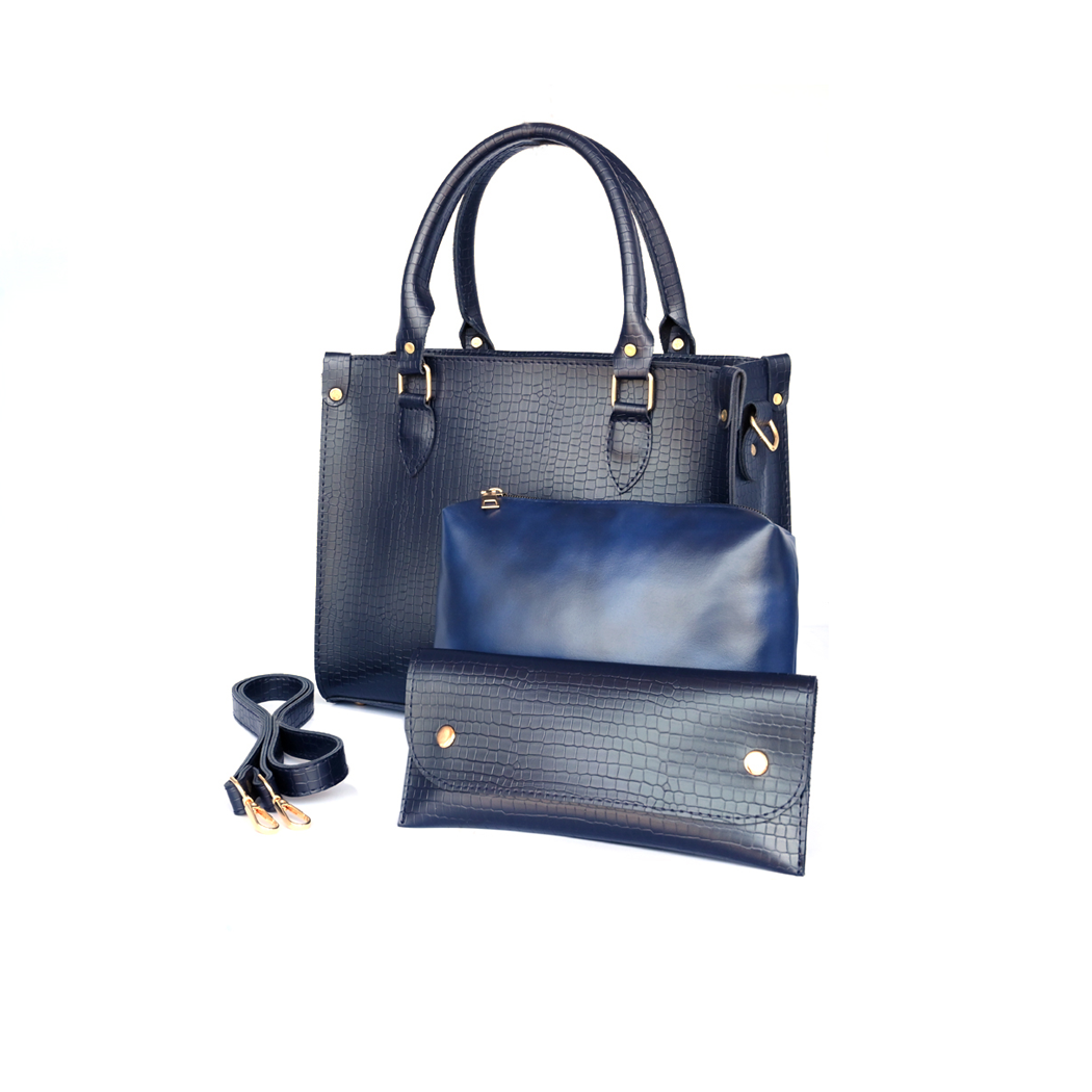 Navy Blue Hobo Handbag for Women | Stylish PU Leather Ladies Bag in Pakistan