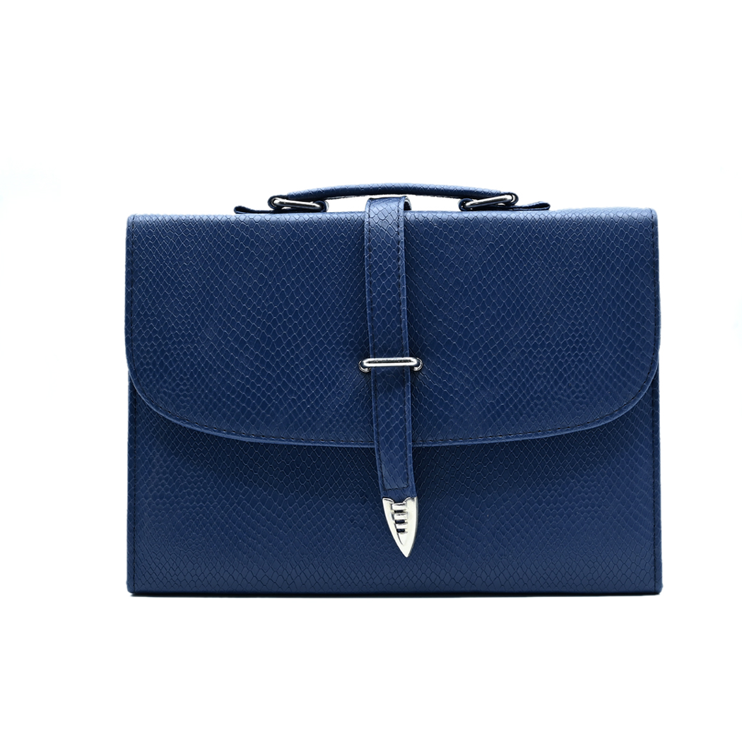 Classic Square Top Handle Bag - Blue