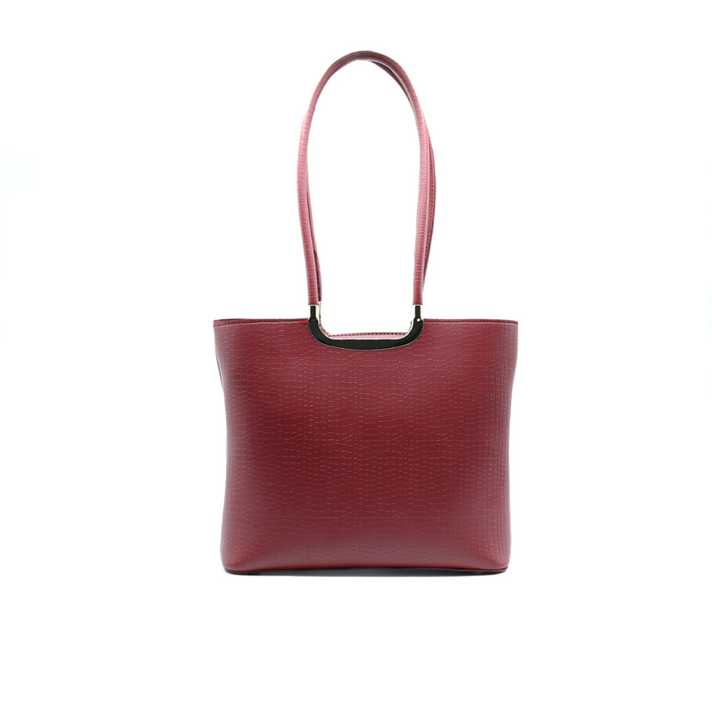 Metro Luxe Tote Set Maroon