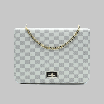 Luxury Grid Chain Bag Cream