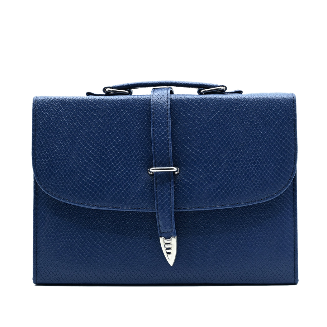 Classic Square Tote – Navy Blue
