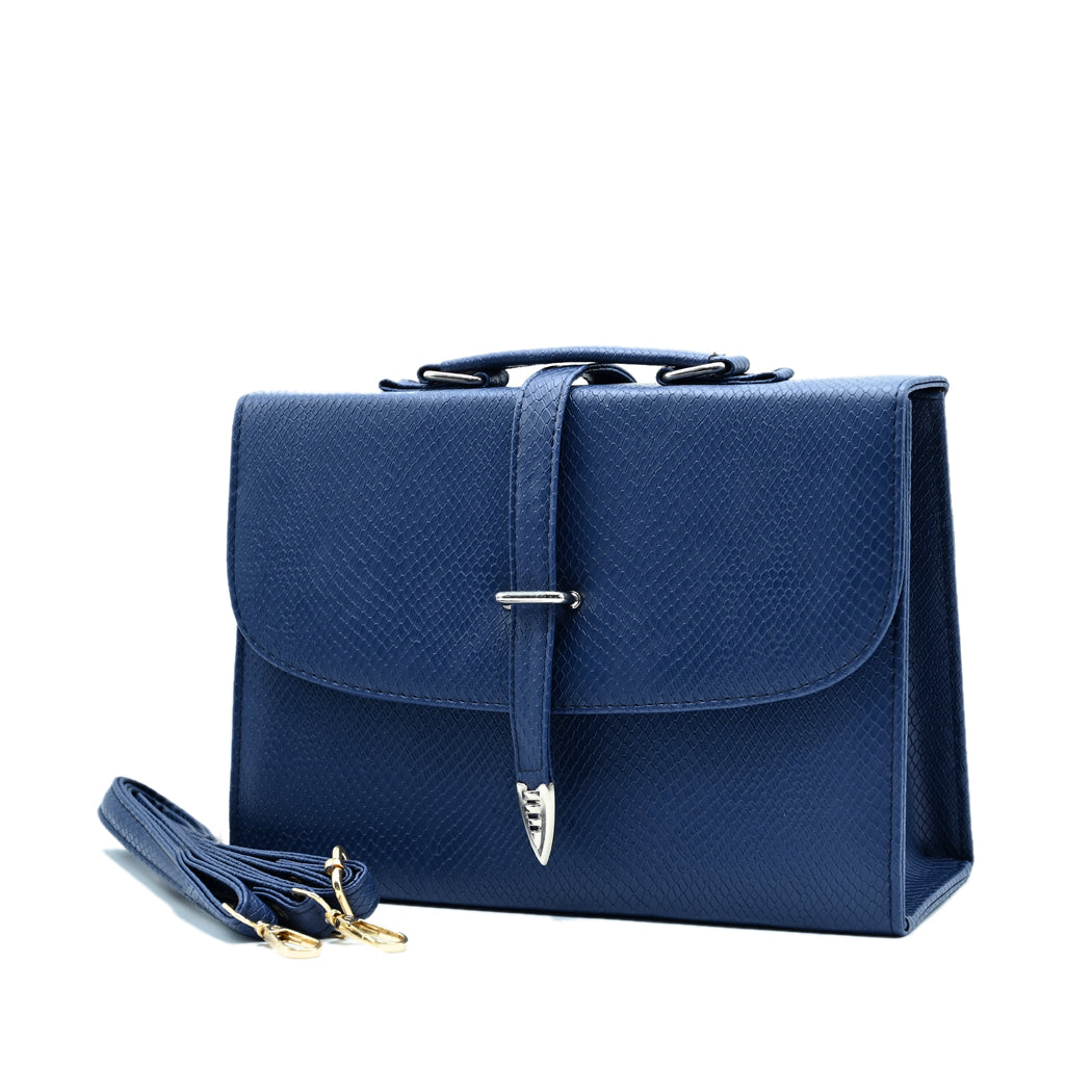 Classic Square Tote – Navy Blue