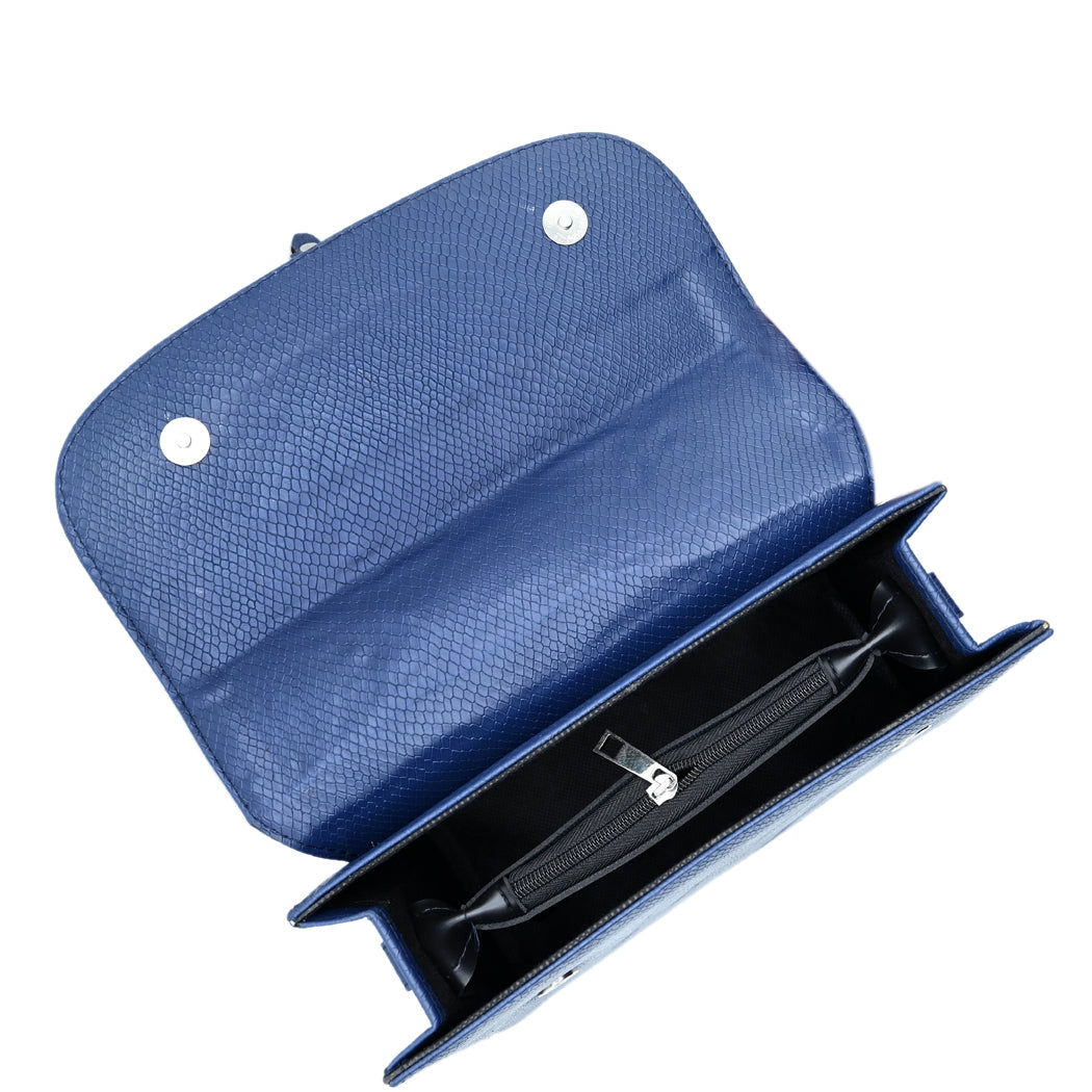 Classic Square Tote – Navy Blue