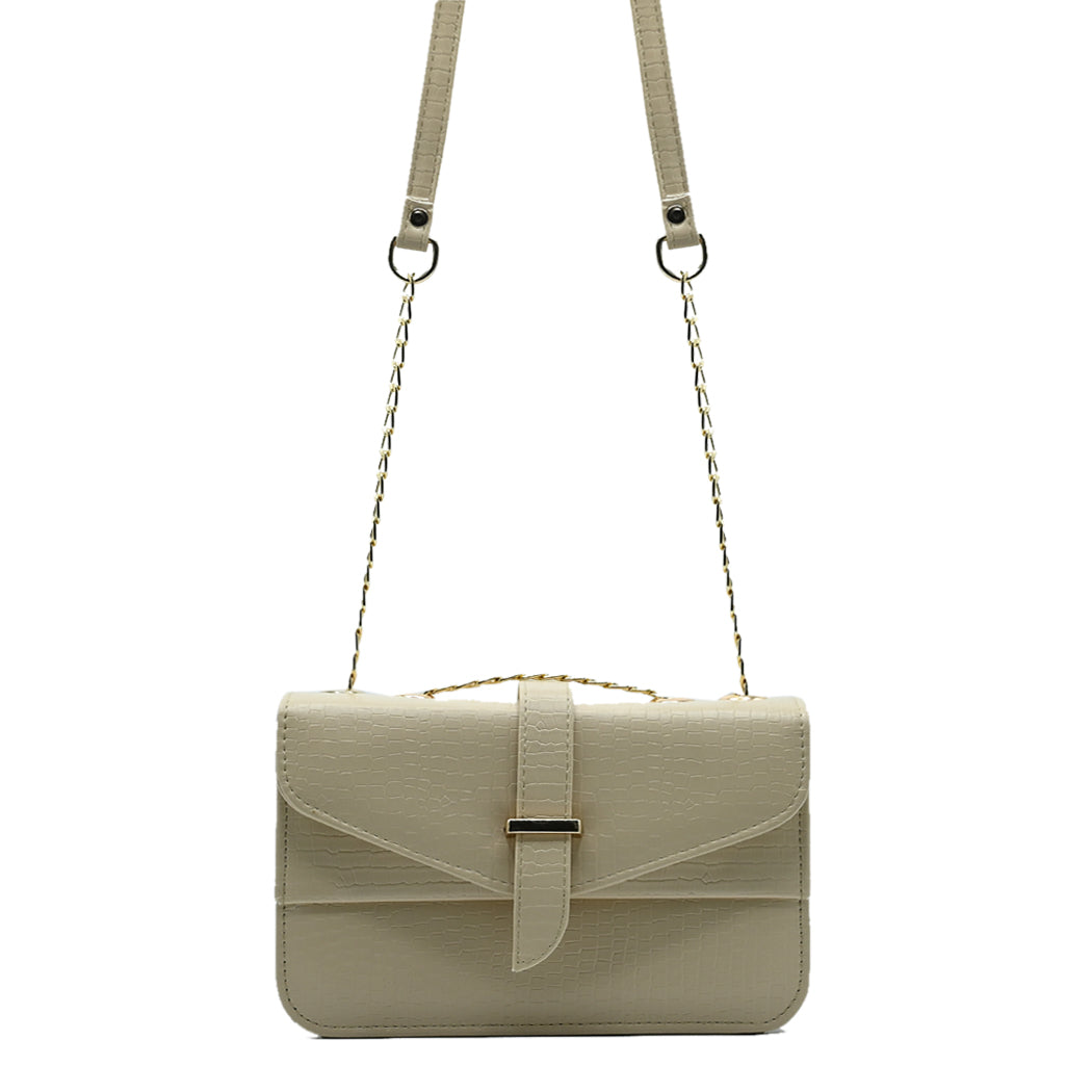 Stylisha Crossbody chain Bag - Skin Beige