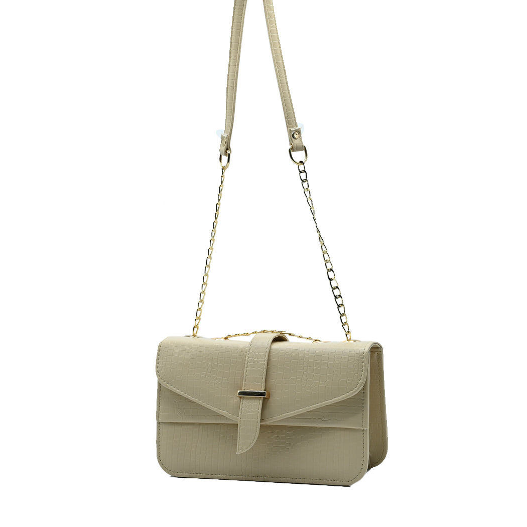Stylisha Crossbody chain Bag - Skin Beige