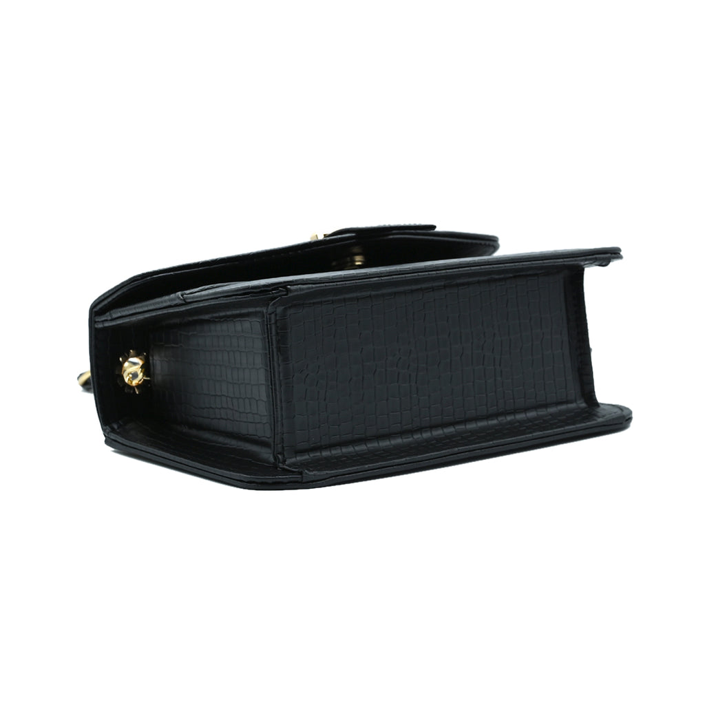 Stylisha crossbody chain bag - Black