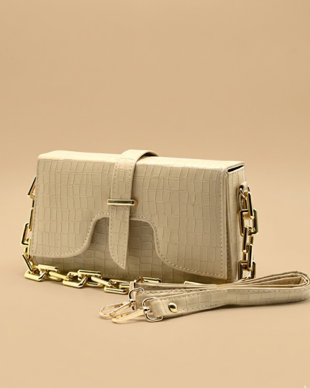 Sling Crossbody Bag - Light Grey