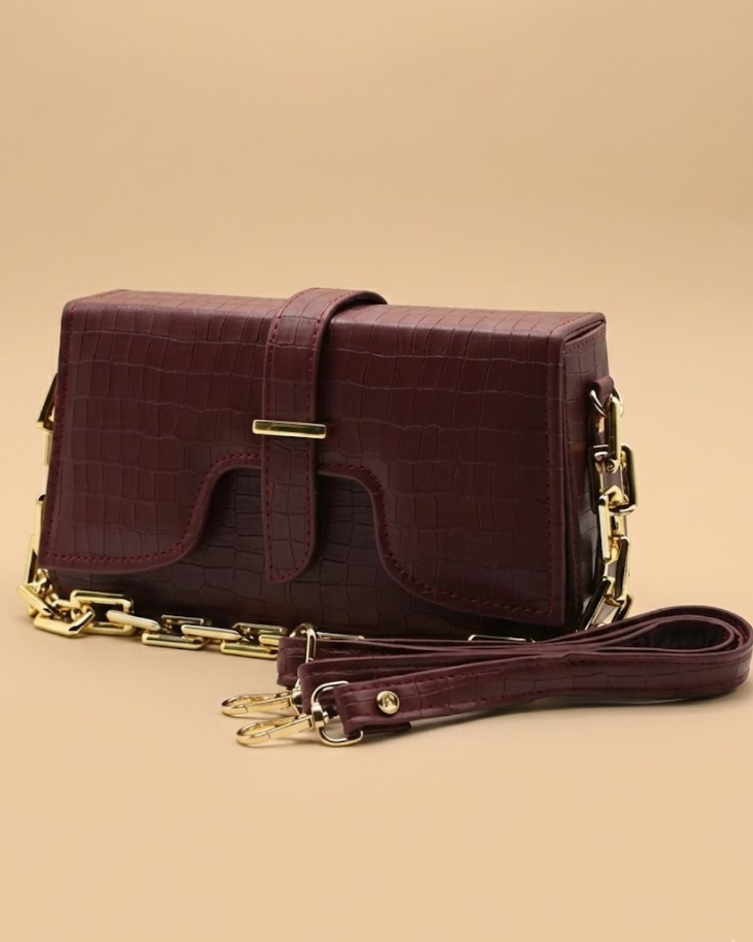 Sling Crossbody Bag - Mehroon