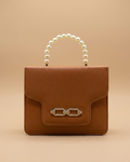 Lustre Pearl Tote – Chic Tang Handbag with Pearl Handle
