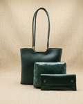 Metro Luxe Tote Set Olive Green