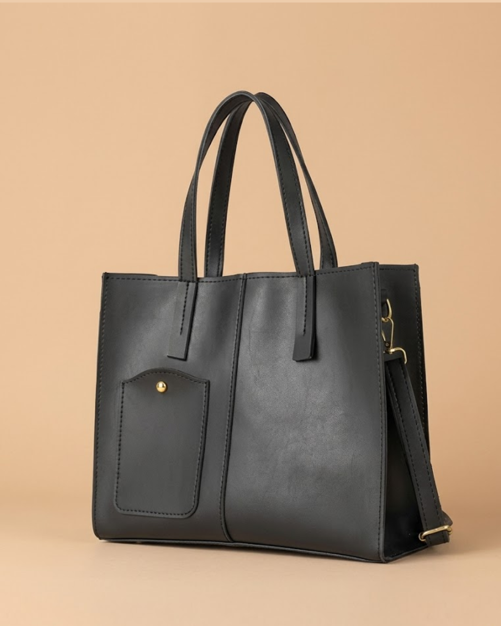 Modern Pocket Tote Black