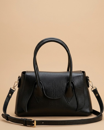Seren Tote Satchel Handbag for Women – Black