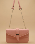 Stylisha crossbody chain bag -  Peach