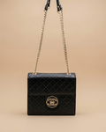 Trendy Chain Stylish Bag Black