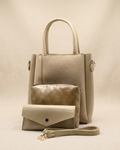 Urban Chic 4-in-1 Tote Bag Set – Beige Elegance